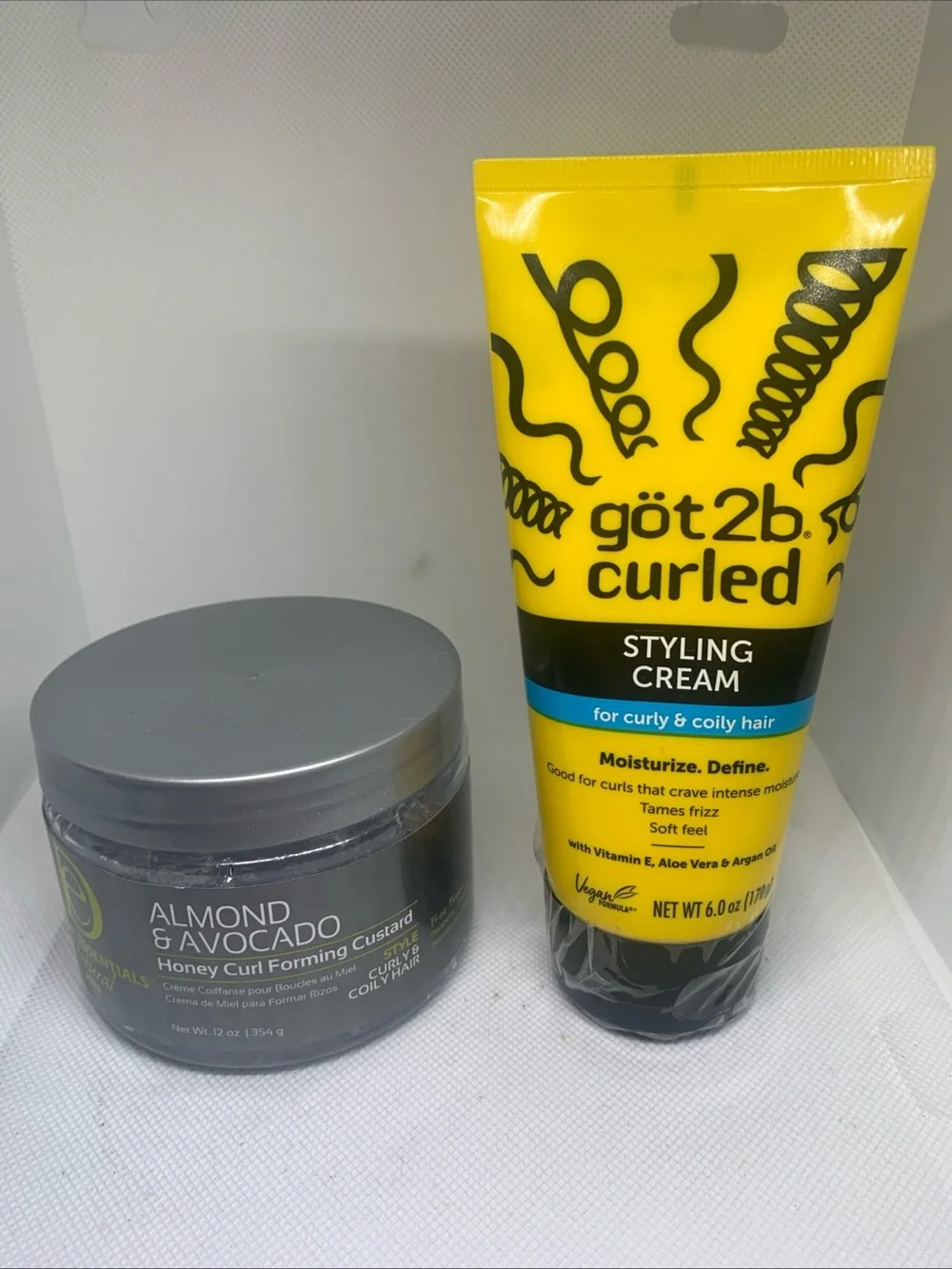 göt2b Curled Styling Cream & Honey Curl Foaming Custard for Curly and Coily Hair